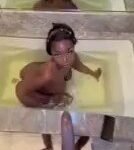 Hardcore sex with big dick in the bathroom African sextape